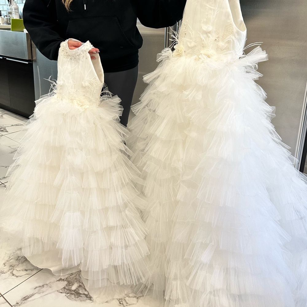 Couture handmade flower girl dress